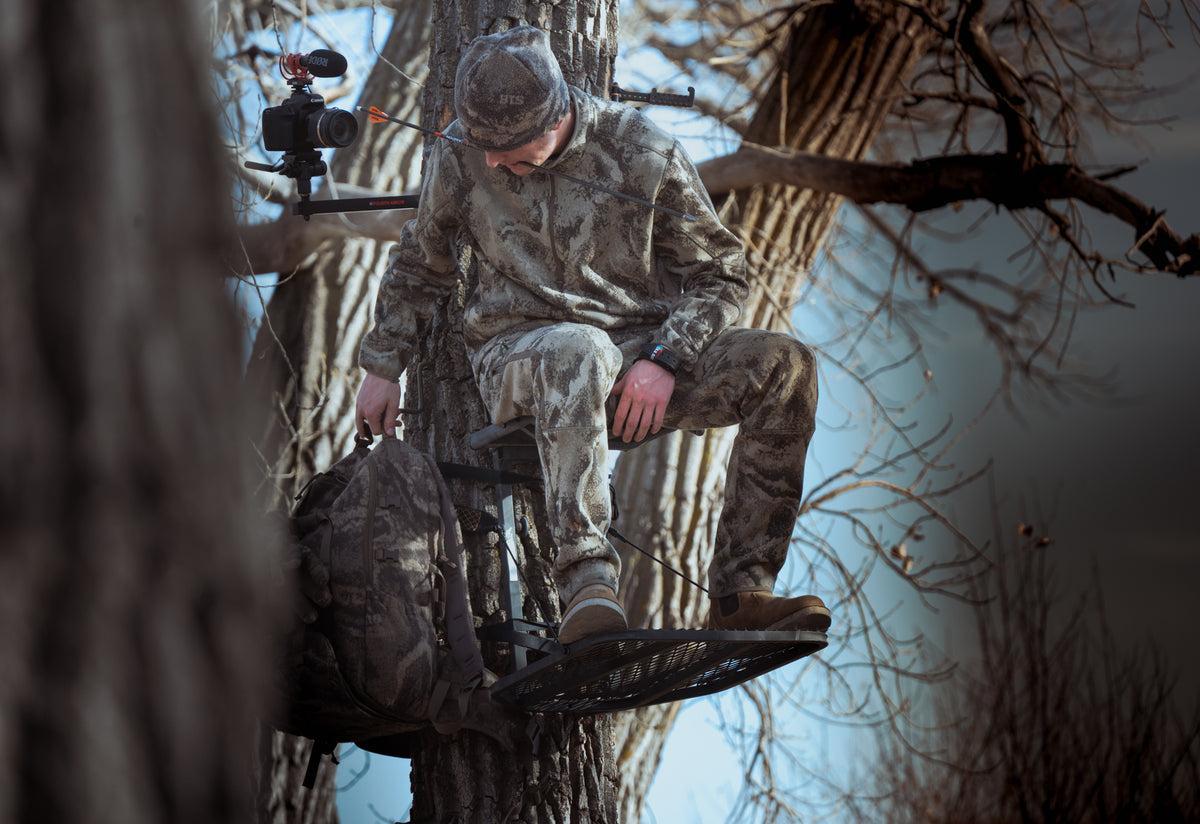 Code of Silence hunting apparel in the field, photographed by JB Media