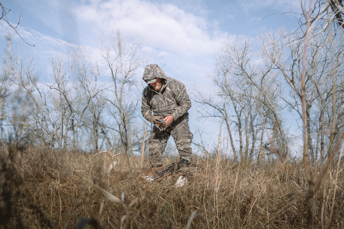 Code of Silence hunting apparel in the field, photographed by JB Media
